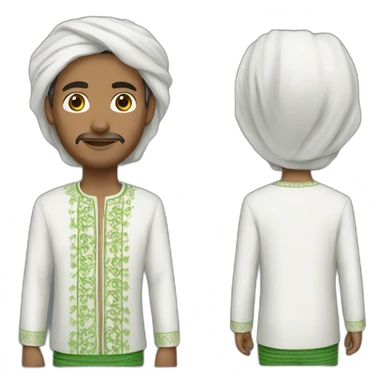 Man with algeria clothes  sticker