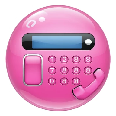 pink phone call \caller id bubble sticker