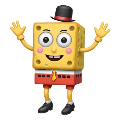 bob esponja bailando sticker