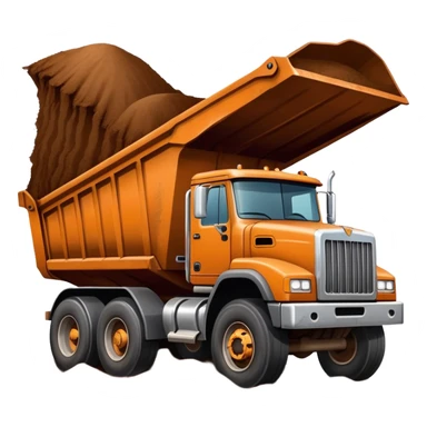 18 wheeler dumping dirt sticker