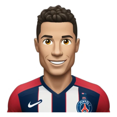 Cristiano ronaldo avec un maillot du psg sticker