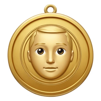 a gold medal with a gold lifevest engraved on it sticker