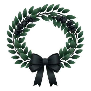 black funeral wreath; no light colors. sticker