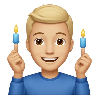 Young man doing celebration pose sticker