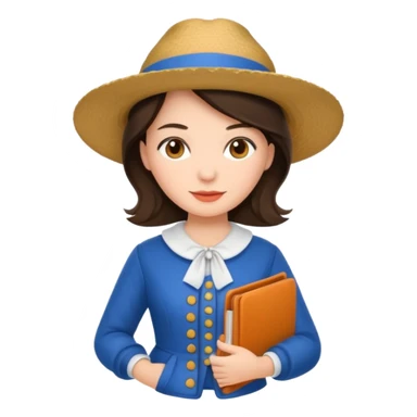 brunette woman with dutch clothing sticker
