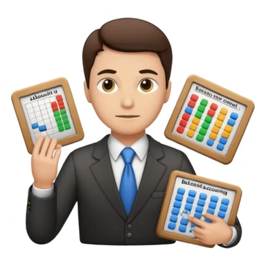 aUDITOR with spreadsheet emoji, ADD A puzzle and a Balance for accounting sticker