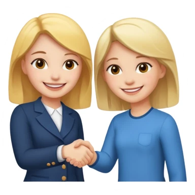 tho girls handshake sticker