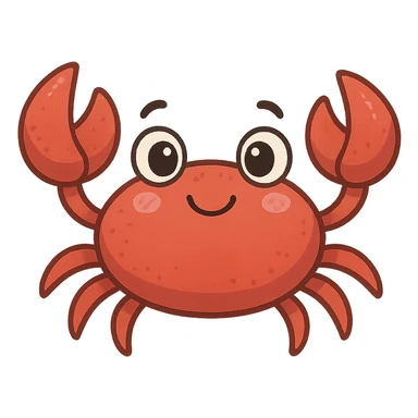 cute young crab, variation 3 sticker