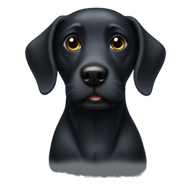 Black dog with grey snout sticker