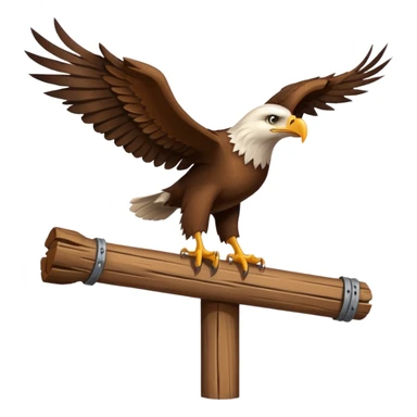 Eagle drag a post sticker