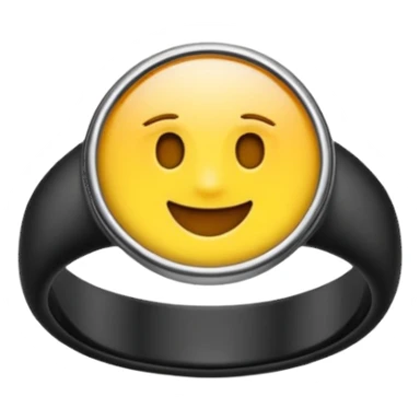 oura biometric ring as an emoji but shaped like an O sticker