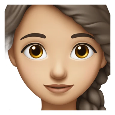 Fille brune au yeux bleu et blanche de peau avec les lèvre rose  sticker