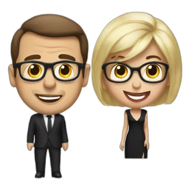 Bisou macron et brogitte sticker