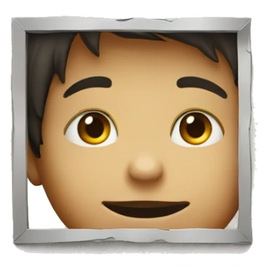 A boy hidden behind a wall holding an empty sign  sticker