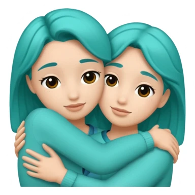 teal hugs sticker