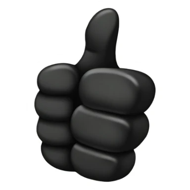 Thumbs up emoji with obsidian texture sticker