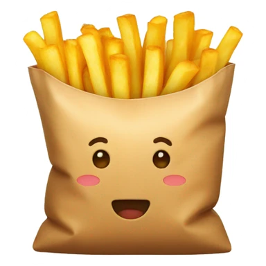 a bag of french fries sticker