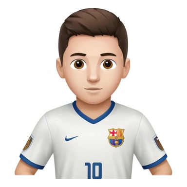 White football kid half shirt messi half shirt ronaldo sticker