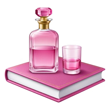 pink bookbook and fragance sticker