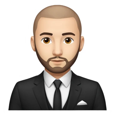 karim benzema, light skinned, wearing suit sticker