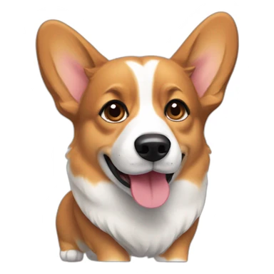 black&tan corgi sticker