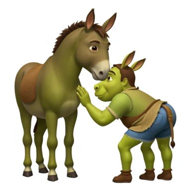 Shrek petting Donkeys butt sticker
