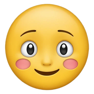 mix of these two 🥺☺️ but make it classic emoji not woman or man face and without hearts and a little bit sad but still smile sticker