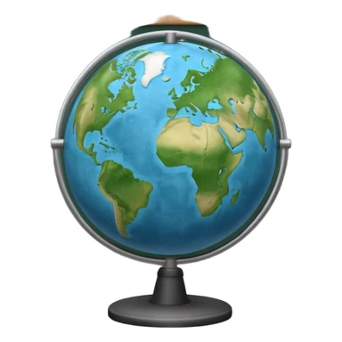 globe on a school chalkboard sticker