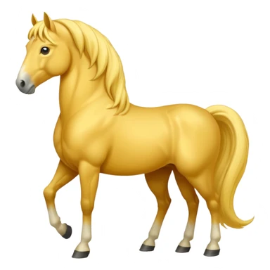 Yellow horse standing  sticker