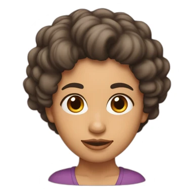 Una mujer de pelo rizado corto y morena sticker