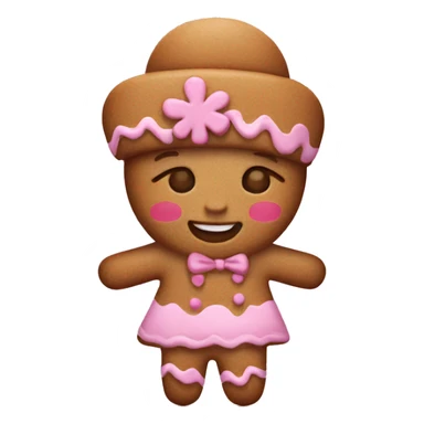 Pink gingerbread girl sticker
