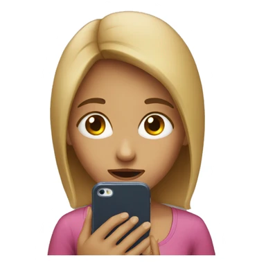 Girl watching phone  sticker