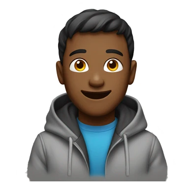 happy boy men in hoodie  sticker