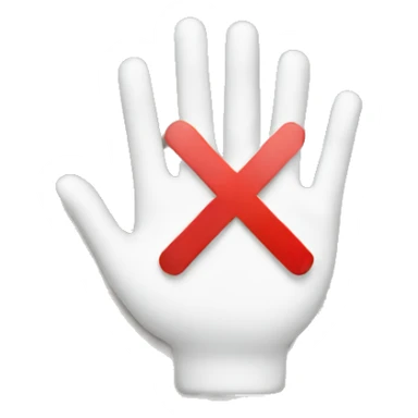 hand with stop sign sticker