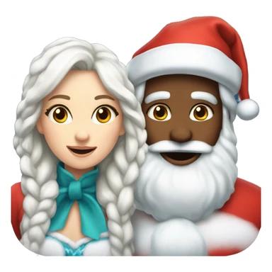 The Snow Maiden and Santa Claus sticker