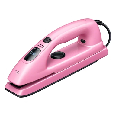 cute pink hair straightener  sticker