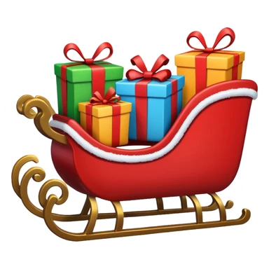 gifts in Santa's sleigh sticker