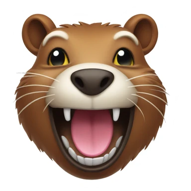Laughing beaver  sticker