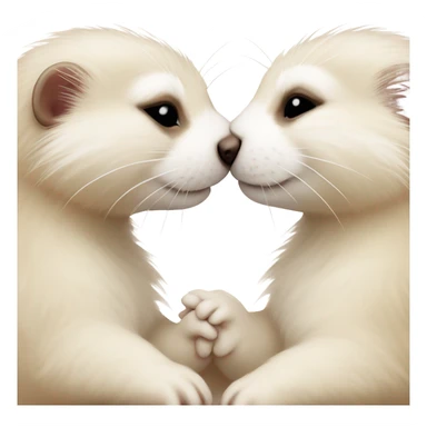 ferrets kissing sticker
