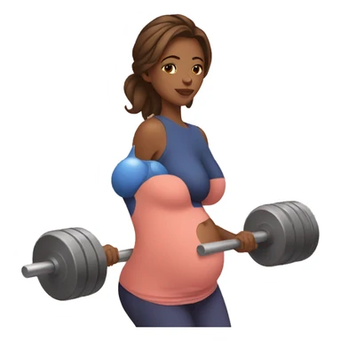 pregnant woman at the gym sticker