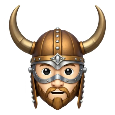 Solo el casco vikingo con cuernos sin cara de persona sticker