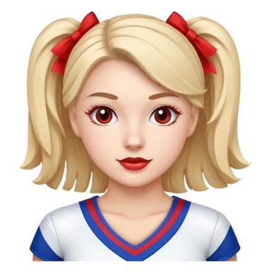 Red white and blue cheerleader sticker