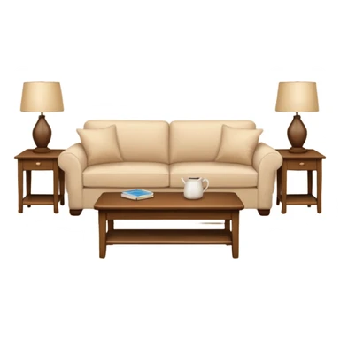 Realistic livingroom neutral color sticker