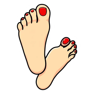 colorful foot with toes widely splayed out sticker