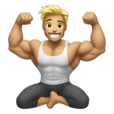 Thé rock qui fait de la musculation  sticker