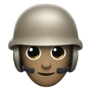 Taupe animal avec un casque de soldat sticker