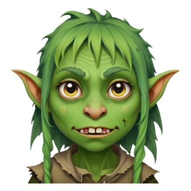Ugly goblin girl sticker