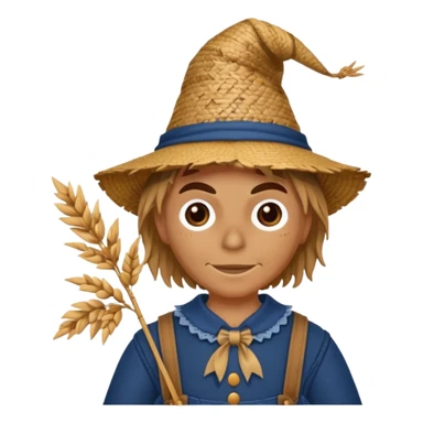 The Scarecrow from The Land of Oz with dark blue outfit sticker