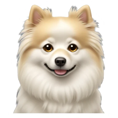 White and blonde spitz sticker