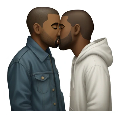 kanye west kissing kanye west sticker